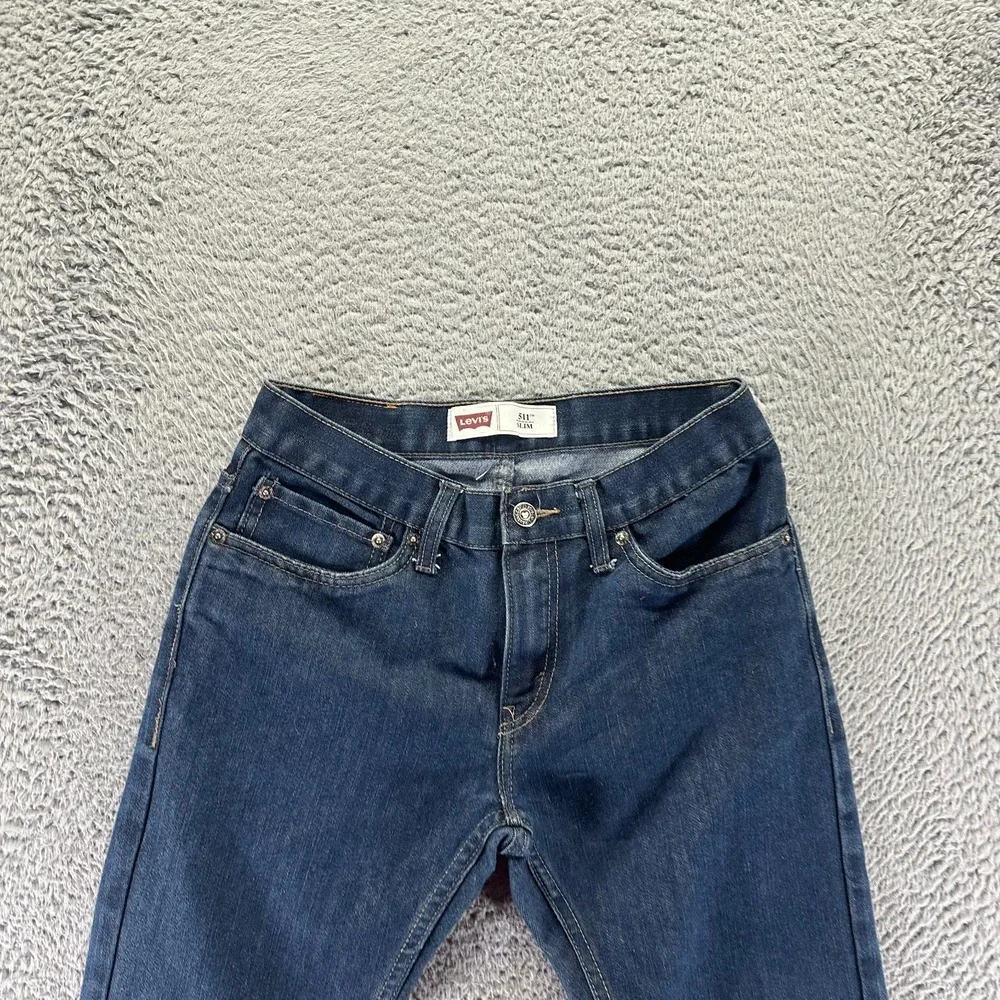 Levi's 511 Jeans Boys 18 Blue Cotton Denim Straight Leg Slim Fit Workwear Travel